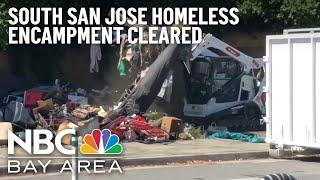 Caltrans clears homeless encampment in South San Jose