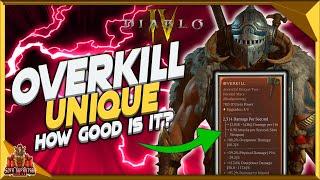 Diablo 4 Overkill Unique weapon Showcase And Overview - How good Is It?