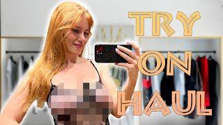 4K Transparent Try On Haul In Dressing Room  Get Ready With Me 2024