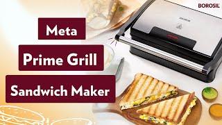 Meta Prime Grill Sandwich Maker  Electric Sandwich Maker  Borosil