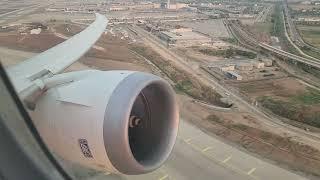 DREAMLINR ENGINE.  Rolls-Royce Trent 1000 in action.  rolling takeoff.