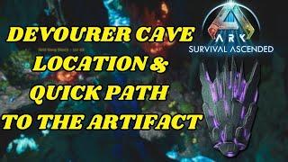 Devourer Cave Location & Ez Path to Artifact Ark Survival Ascended The Island