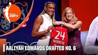 Aaliyah Edwards to the Washington Mystics with the No. 6 pick  WNBA Draft