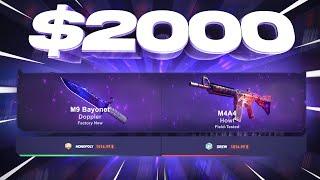 INSANE $2000 1v1 CSGO CASE UNBOXING CRAZY...