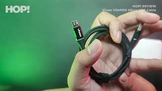 Kabel Micro-USB Braided + LED RGB Vivan VDM100  HOP REVIEW VIDEO #44