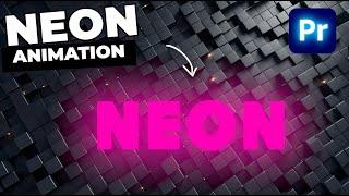 How To Make Animated NEON TEXT In Premiere Pro