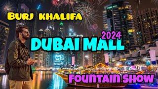 Burj khalifa Dubai Mall Fountain Show Newyear 2024