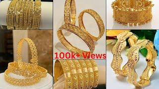 gold bangles design 2024 gold kangan design 2024 @sabamehndiart