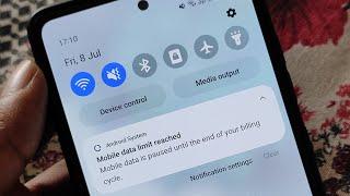 Mobile data limit reached  Mobile data is paused  Samsung data usage warning problem