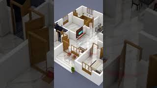 3D House plans malayalam #haneedanugrahas #keralahomedesign #budgethouse