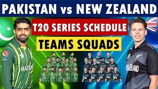 Pakistan vs New Zealand T20 series schedule 2024 & teams squads. Pakistan Squad  New Zealand Squad
