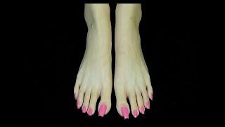 My Long Pink Natural Toenails 🩷