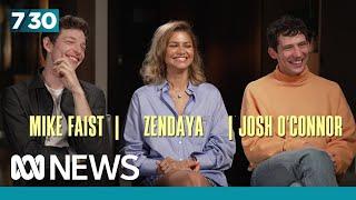 Zendaya and co-stars Josh OConnor and Mike Faist on making their new film Challengers  7.30