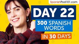 Day 22 220300  Learn 300 Spanish Words in 30 Days Challenge