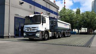 Euro Truck Simulator 2 Dotec Actros MP3 new V8 engines sounds