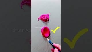 right and easy way to make rose flower rangoli 