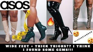 ASOS BOOT HAUL  WIDE FEETCALF + THICK THIGHS  WILL IT FIT?  MISSVEELONDON