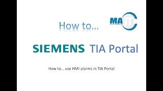 How to... use HMI alarms in TIA Portal