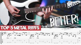 TOP 5 Essential METAL RIFFS To Improve ALL Techniques TABS