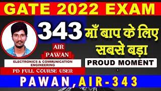 AIR-343 ECE  GATE 2022 Topper  Most Inspiring Journey 