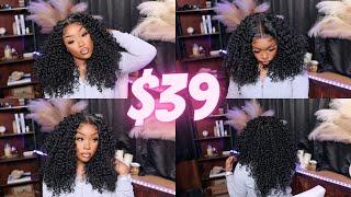 OMG GIRL THIS IS CRAZY $39 CURLY LACE FRONT WIG FROM AMAZON PRIME  WIG INSTALL  OUTRE DOMINICA