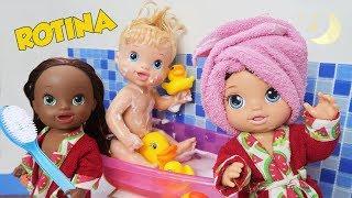 ROTINA DA NOITE BABY ALIVES - Lilly Doll