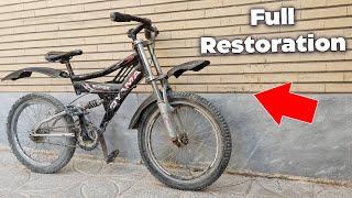 Cheap Bicycle RESTORATION Transforming A Trash Bike Into A OYAMA Mountain Bike