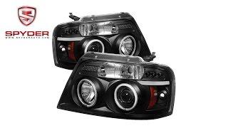 Spyder - Ford F150 04-08 Projector Headlights - Version 2 - CCFL Halo - Black