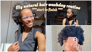 Natural hair washday routine 4c hair start to finish