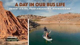 A Day in our Bus Life  Desert Hiking Paddleboarding & Boondocking in Nevada