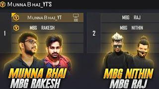 Munna Bhai MBG Rakesh VS MBG Raj MBG Nithin - Free Fire Telugu