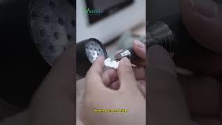 Polishing zirconia denture #shorts