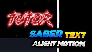 Saber Text in alight motion  Saber text  saber text alight motion xml  Tutorial saber effect