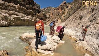 In the hot season Iranian nomads take shelter at the foot of the mountains