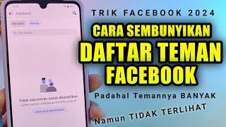 CARA SEMBUNYIKAN DAFTAR TEMAN FACEBOOK