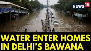 Water Enters Residential Areas Floods Streets In Delhis Bawana After Munak Canal Breach  News18