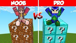 NOOB vs PRO LUCKY BLOCK TOWER CHALLENGE in Minecraft Hindi 