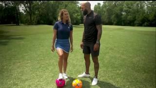 Tim Howard and Amanda Balionis Play Footgolf  2018 PGA Championship