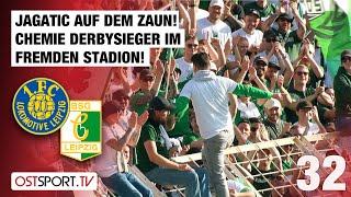 Jagatic auf dem Zaun Chemie Derbysieger im fremden Stadion Lok - Chemie  Regionalliga Nordost