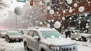 A few minutes ago in Alberta Canada Huge hailstorm in Calgary thousands of cars were damaged