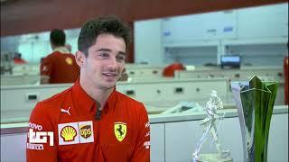 Charles Leclerc Intervista dopo la vittoria in Monza TG1 ore 20 del 13 09 2019