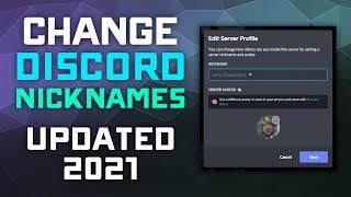 2021 How to Change Nicknames on Discord Servers Edit Server Profile