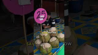 $0.50 Cheapest Coconut in Thailand Phuket  #coconut #streetfood