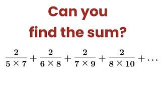 Can you find the sum of this infinite series?  Step-by-step explanation