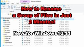 Rename Multiple Files or Sequence Files in 2 mins.  No Softwares  No CMD