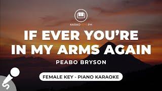If Ever Youre In My Arms Again - Peabo Bryson Female Key - Piano Karaoke
