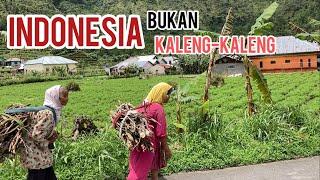 Indonesian village life in the mountains