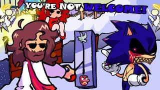 CONFLICTS SOULS JESUS VS SONIC.EXE  I Hate You V2 - Vs Mario Madness V2  FNFModCover 