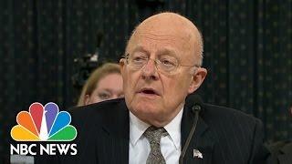 National Intelligence Director James Clapper Announces Resignation At House Hearing  NBC News