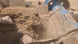 Super Giant HEAVY Rock Crusher In Action Stone Crushing Exclusive Actionjaw rock Crushing #crush